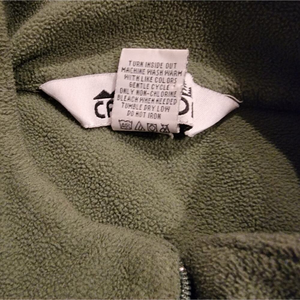 Mens Large Evergreen Long Sleeve Quarter Zip Campmor Fleece Sweatshirt - Picture 6 of 7